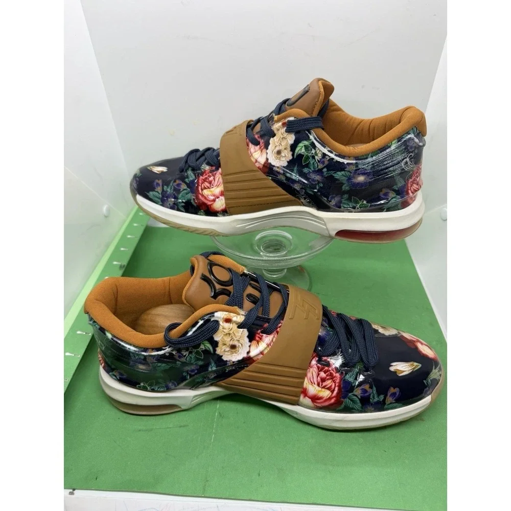 Nike KD 7 EXT Floral QS Midnight Navy Hazelnut 726438-400 Mens Size 11 Sneaker